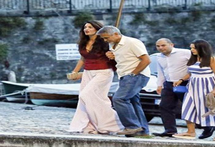Romantisnya George Clooney Bersama Istri